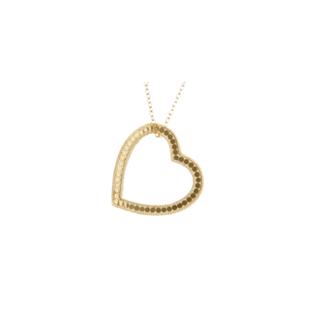 ANNA BECK PILOTED FLOATING HEART OPEN NECKLACE