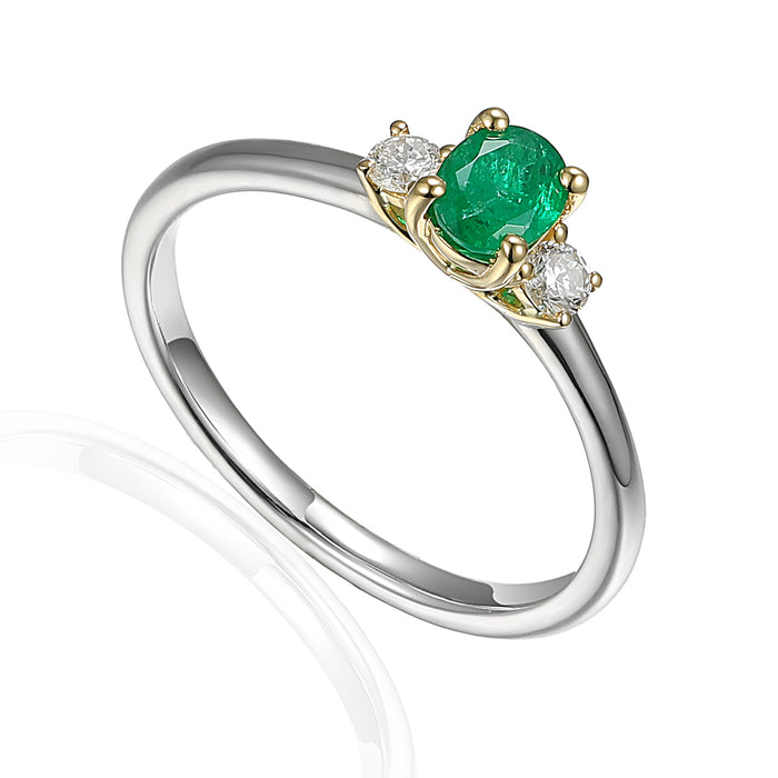 LAST NIGHT I DREAMT WICKHAM OVAL CHROME TOURMALINE AND DIAMOND RING