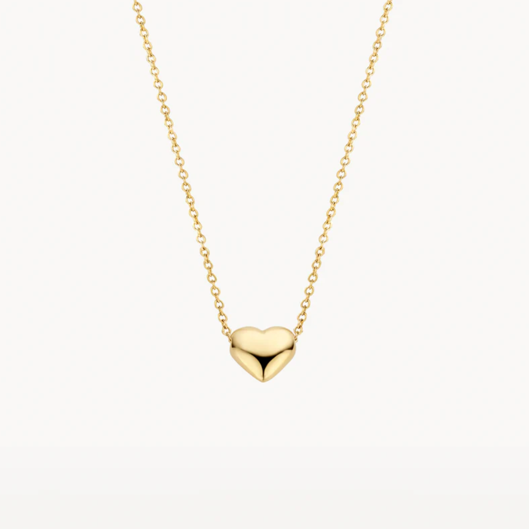 BLUSH 14K YELLOW GOLD MINI HEART NECKLACE