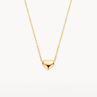 BLUSH 14K YELLOW GOLD MINI HEART NECKLACE