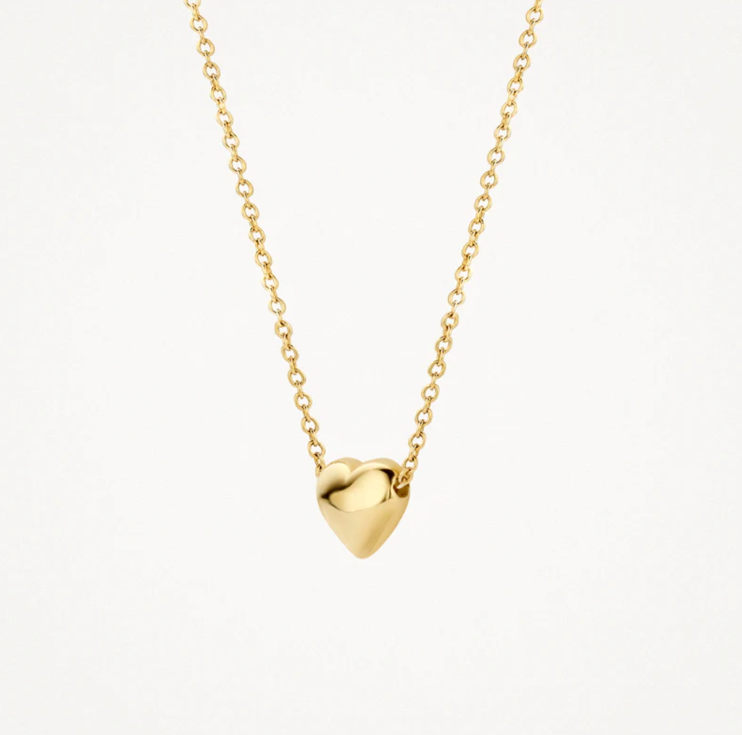 BLUSH 14K YELLOW GOLD MINI HEART NECKLACE