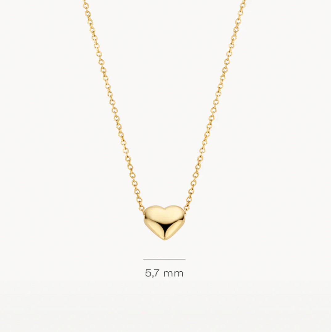 BLUSH 14K YELLOW GOLD MINI HEART NECKLACE