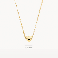 BLUSH 14K YELLOW GOLD MINI HEART NECKLACE