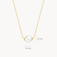 BLUSH 14K YELLOW GOLD AND PEARL NECKLACE