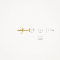 BLUSH 14K YELLOW GOLD 4MM PEARL STUD EARRINGS