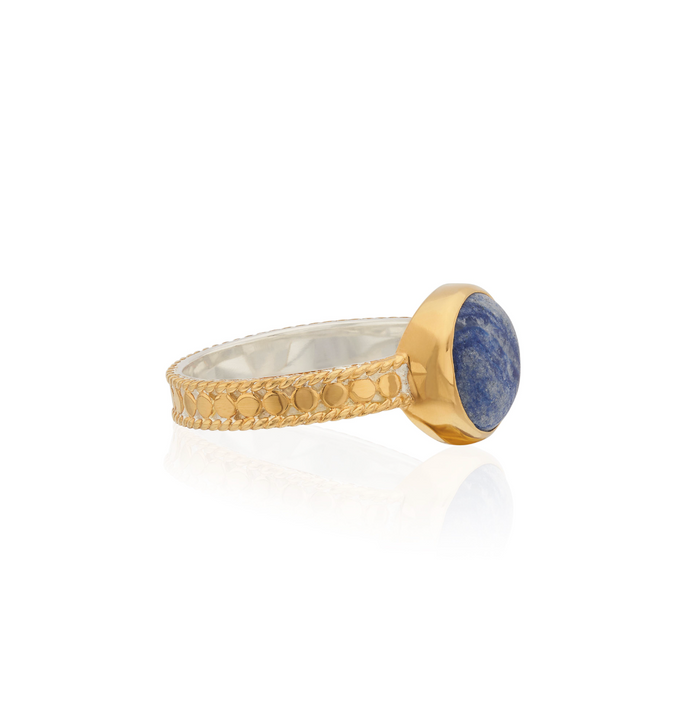 ANNA BECK MEDIUM DUMORTIERITE STACKING RING