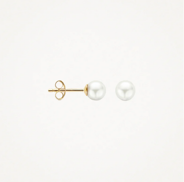 BLUSH 14K YELLOW GOLD 5MM PEARL STUD EARRINGS