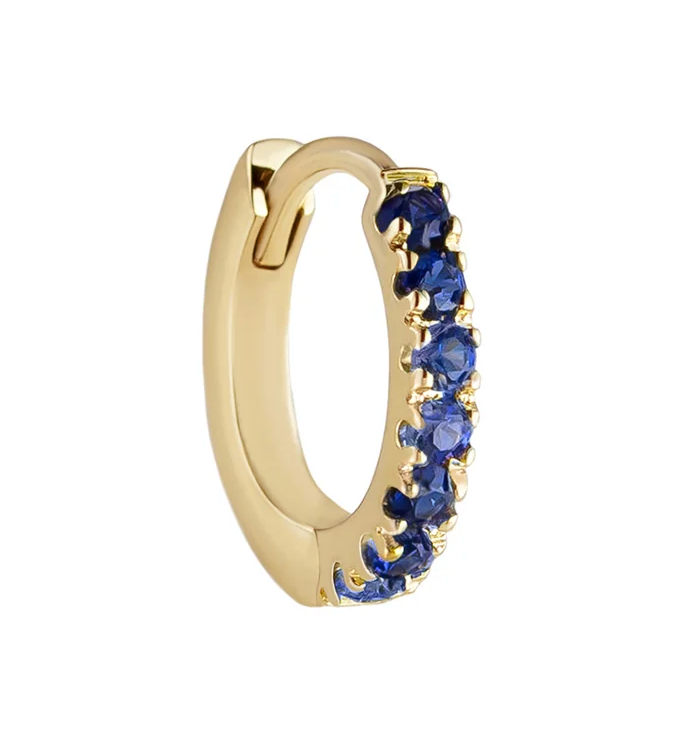 MÉTIER ORIGINAL PAVÉ SAPPHIRE GEMSTONE HUGGIE