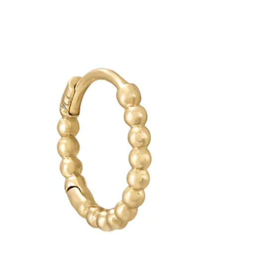 MÉTIER BEADED CLICKER HOOP EARRINGS