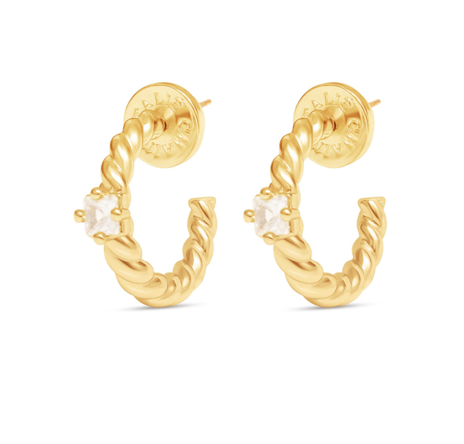 TALIS CHAINS EVERYDAY TWIST HOOP EARRINGS