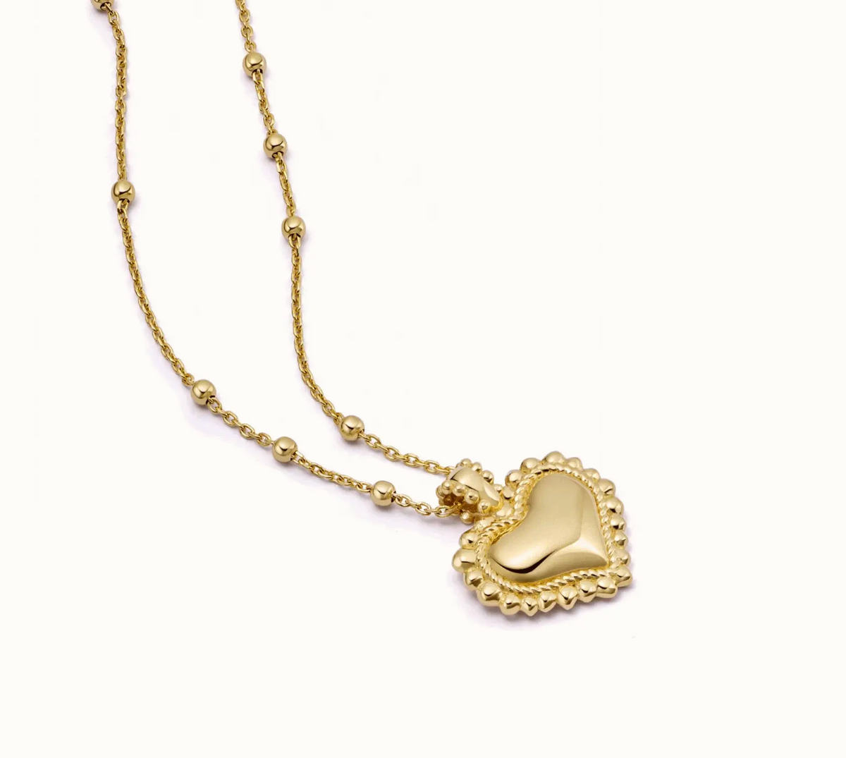 DAISY LONDON MINI BOBBLE HEART NECKLACE