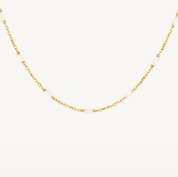 BLUSH 14K GOLD MILK RESIN NECKLACE