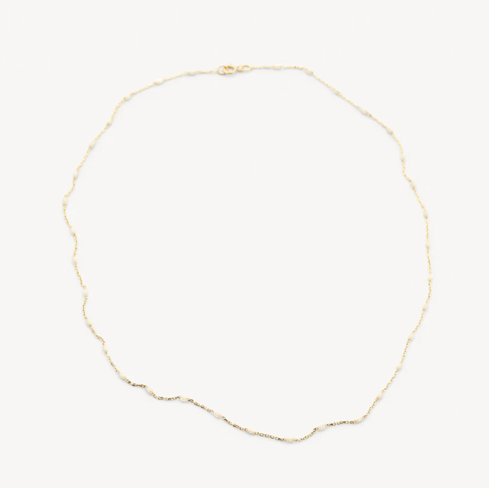 BLUSH 14K GOLD MILK RESIN BRACELET