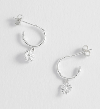 ESTELLA BARTLETT MOLTEN DAISY HOOP EARRINGS