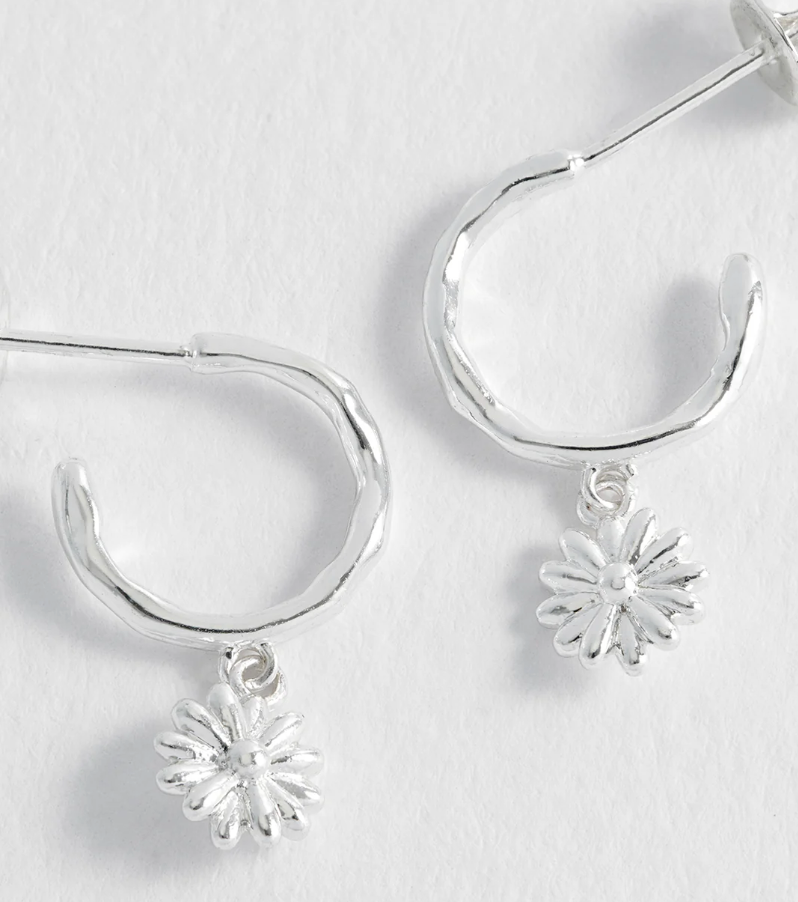 ESTELLA BARTLETT MOLTEN DAISY HOOP EARRINGS