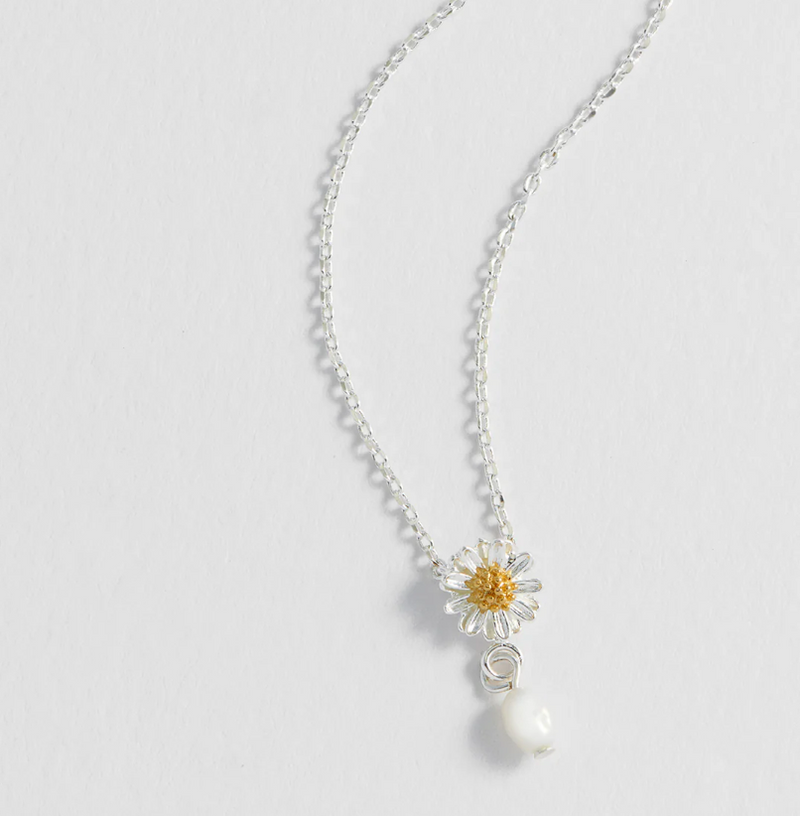 ESTELLA BARTLETT FLOWER PEARL DROP NECKLACE