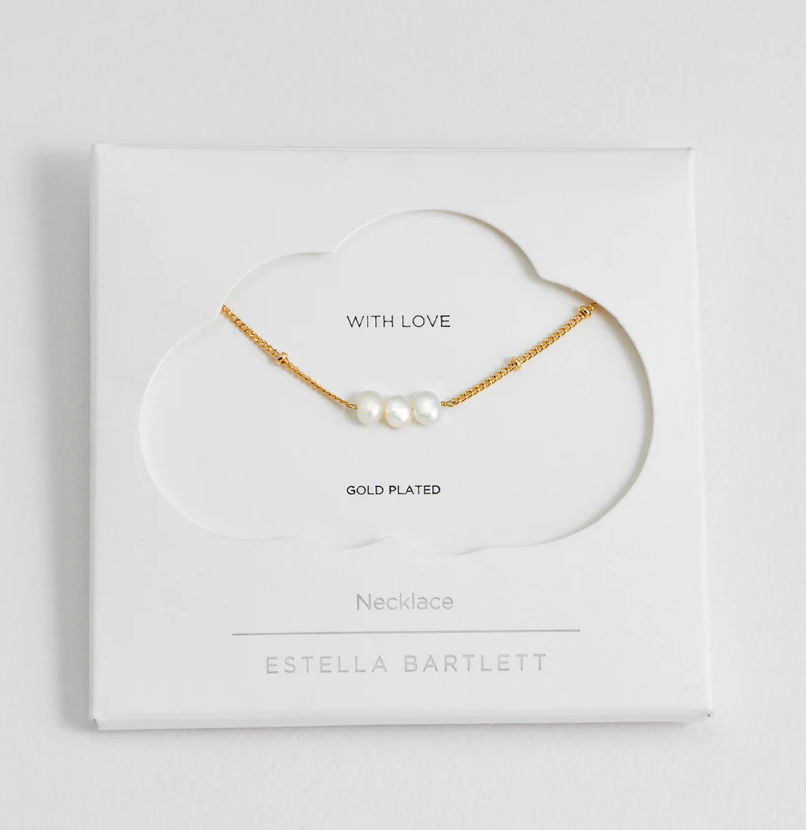 ESTELLA BARTLETT BEADED CHAIN AND PEARL NECKLACE