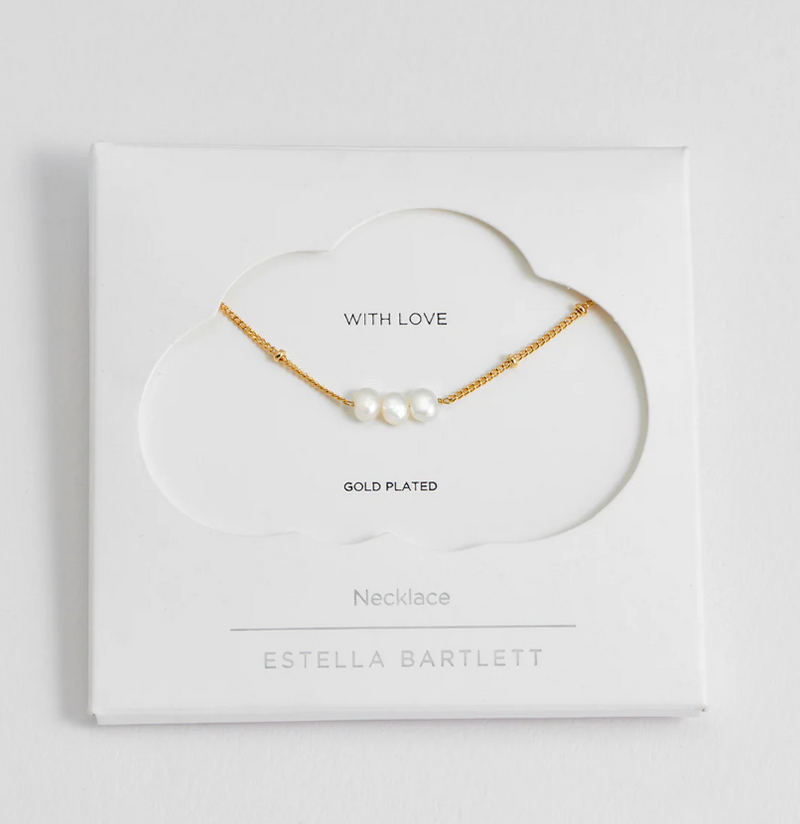 ESTELLA BARTLETT BEADED CHAIN AND PEARL NECKLACE