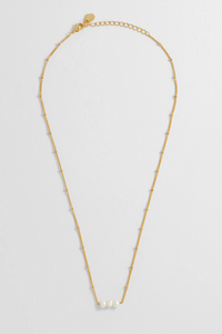 ESTELLA BARTLETT BEADED CHAIN AND PEARL NECKLACE