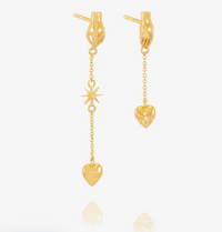 RACHEL JACKSON LOVE STORY ASYMETRIC DROP EARRINGS