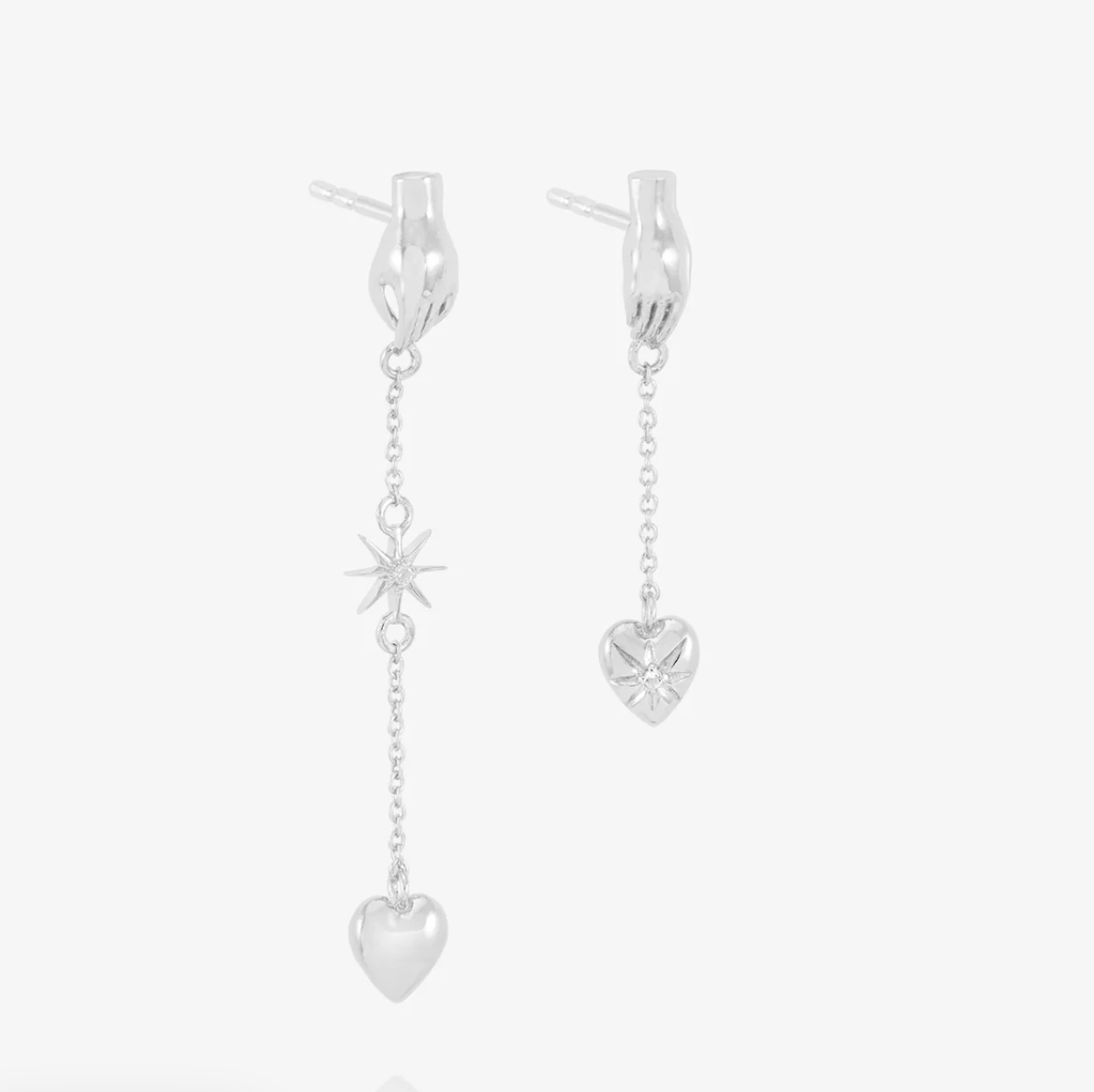 RACHEL JACKSON LOVE STORY ASYMETRIC DROP EARRINGS