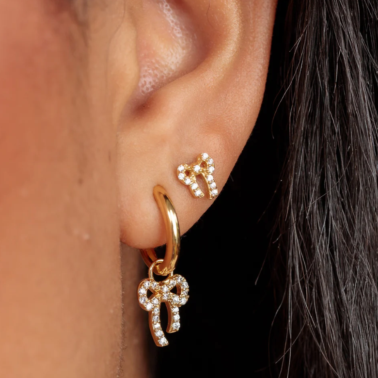 SCREAM PRETTY BOW STUD EARRINGS