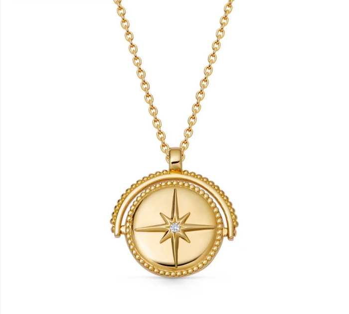 ASTLEY CLARKE CELESTIAL SPINNER LOCKET NECKLACE