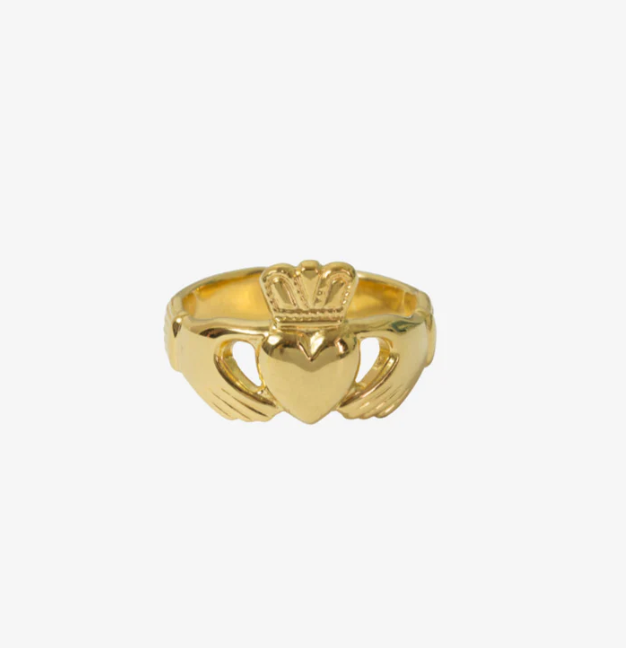 KATIE MULLALLY 9CT GOLD CLADDAGH ADJUSTABLE RING