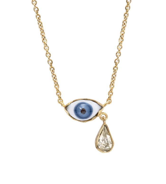 GRAINNE MORTON BLUE EYE TEARDROP NECKLACE